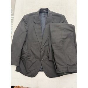 Kilburne Finch Suit Mens 43R Charcoal Gray‎ 2 Button Wool Blend Vintage 36x29